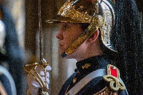 King and Queen Of Belgium At The City Hall Of Paris