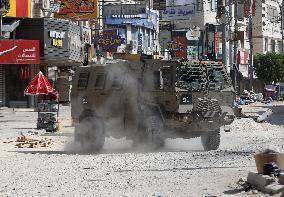 Israeli Army Patrols In The Streets Of Jenin - West Bank