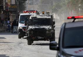 Israeli Army Patrols In The Streets Of Jenin - West Bank