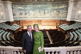 Belgium Royal Couple Visits La Sorbonne - Paris