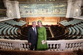 Belgium Royal Couple Visits La Sorbonne - Paris