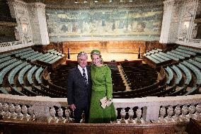 Belgium Royal Couple Visits La Sorbonne - Paris