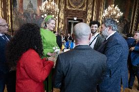 Belgium Royal Couple Visits La Sorbonne - Paris