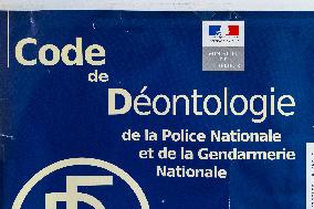 Bruno Retailleau at Sub-Directorate of the Judicial Police - Nanterre