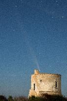 Comet Tsuchinshan-ATLAS (C/2023 A3) Appears Over Torre del Pizzo, Gallipoli, Italy