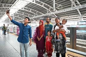 Dhaka Mirpur-10 Metro Rail Station Reopened In Dhaka.