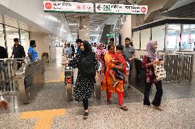 Dhaka Mirpur-10 Metro Rail Station Reopened In Dhaka.