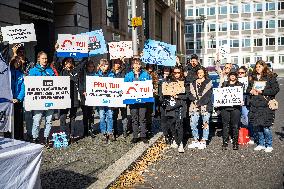 Singer Sarah Connor And PETA Protest In Front Of TUI Travel Agency