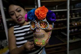 Small Producers In Xochimilco Prepare For The Day Of The Dead In Mexico