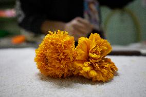 Small Producers In Xochimilco Prepare For The Day Of The Dead In Mexico