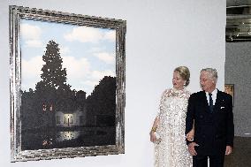 King and Queen of Belgium Surrealism exhibition  - Paris