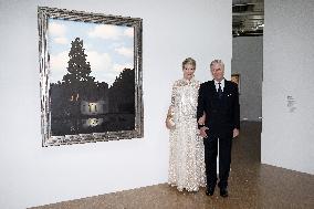 King and Queen of Belgium Surrealism exhibition  - Paris