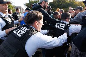 Indigenous Demonstrators Clash With Police Near U.S. Capitol