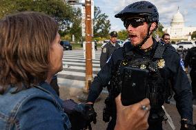 Indigenous Demonstrators Clash With Police Near U.S. Capitol