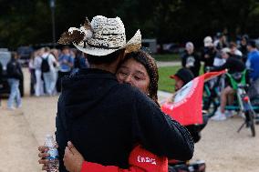 Indigenous Demonstrators Clash With Police Near U.S. Capitol