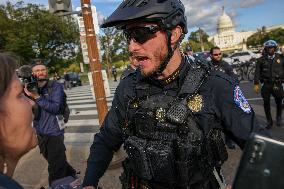 Indigenous Demonstrators Clash With Police Near U.S. Capitol