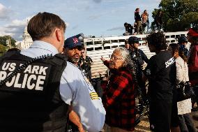 Indigenous Demonstrators Clash With Police Near U.S. Capitol