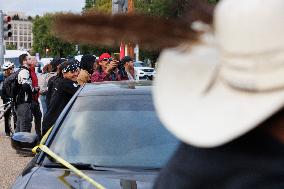 Indigenous Demonstrators Clash With Police Near U.S. Capitol