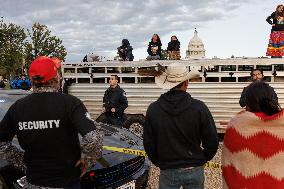 Indigenous Demonstrators Clash With Police Near U.S. Capitol