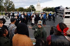 Indigenous Demonstrators Clash With Police Near U.S. Capitol