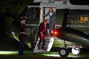 President Joe Biden and first lady Dr. Jill Biden return to White House