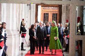 Belgium Royal Couple Visit To The Hotel De Ville - Paris