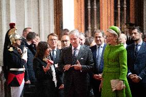 Belgium Royal Couple Visit To The Hotel De Ville - Paris