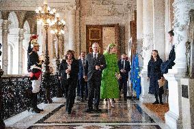 Belgium Royal Couple Visit To The Hotel De Ville - Paris