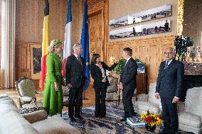 Belgium Royal Couple Visit To The Hotel De Ville - Paris