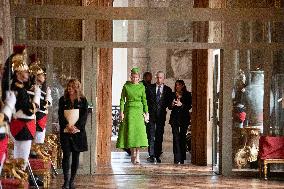 Belgium Royal Couple Visit To The Hotel De Ville - Paris