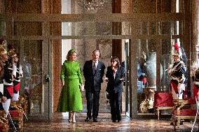 Belgium Royal Couple Visit To The Hotel De Ville - Paris