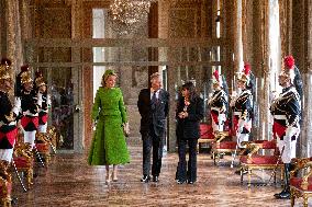 Belgium Royal Couple Visit To The Hotel De Ville - Paris