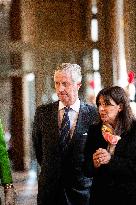 Belgium Royal Couple Visit To The Hotel De Ville - Paris