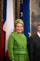 Belgium Royal Couple Visit To The Hotel De Ville - Paris