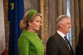 Belgium Royal Couple Visit To The Hotel De Ville - Paris