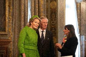 Belgium Royal Couple Visit To The Hotel De Ville - Paris