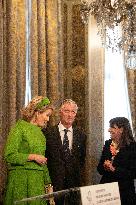 Belgium Royal Couple Visit To The Hotel De Ville - Paris