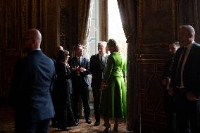 Belgium Royal Couple Visit To The Hotel De Ville - Paris