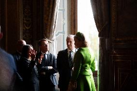 Belgium Royal Couple Visit To The Hotel De Ville - Paris