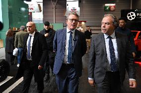 French Minister Of The Transports Visits Motor Show - Paris