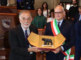 Francis Ford Coppola Receives The Capitoline Wolf - Rome