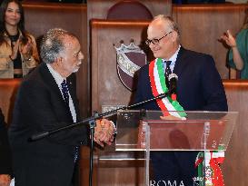 Francis Ford Coppola Receives The Capitoline Wolf - Rome