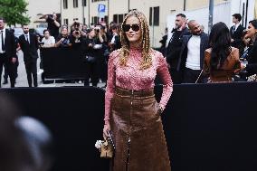 Celebrity Arrivals At Fendi Fashion Show During The Milan Women's Fashion Week Spring/Summer 2025 In Milan