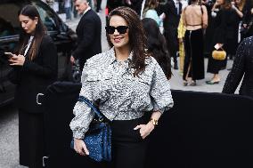 Celebrity Arrivals At Fendi Fashion Show During The Milan Women's Fashion Week Spring/Summer 2025 In Milan