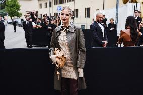 Celebrity Arrivals At Fendi Fashion Show During The Milan Women's Fashion Week Spring/Summer 2025 In Milan