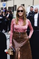 Celebrity Arrivals At Fendi Fashion Show During The Milan Women's Fashion Week Spring/Summer 2025 In Milan