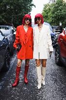 Celebrity Arrivals At Max Mara Fashion Show During The Milan Women's Fashion Week Spring/Summer 2025 In Milan