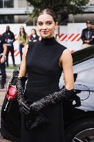 Celebrity Arrivals At Alberta Ferretti Fashion Show During The Milan Women's Fashion Week Spring/Summer 2025 In Milan