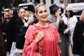 Celebrity Arrivals At Alberta Ferretti Fashion Show During The Milan Women's Fashion Week Spring/Summer 2025 In Milan