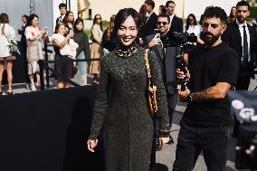 Celebrity Arrivals At Fendi Fashion Show During The Milan Women's Fashion Week Spring/Summer 2025 In Milan